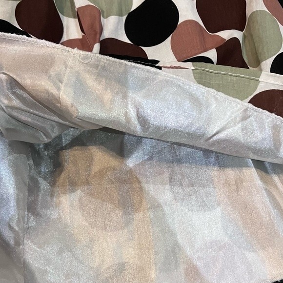 Beautiful sage green tan and brown polka dot cotton dress size 11 - Picture 6 of 8